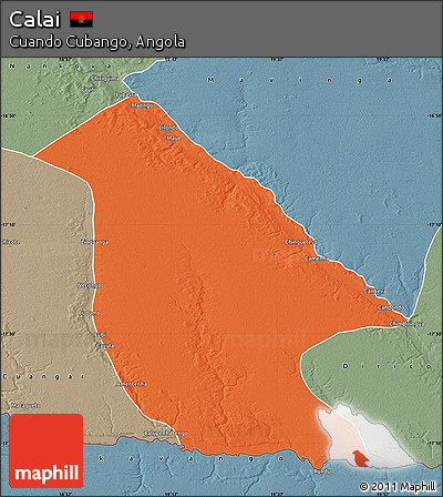 Political Map of Calai, semi-desaturated