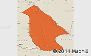Political Map of Calai, shaded relief outside