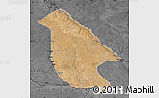 Satellite Map of Calai, darken, desaturated