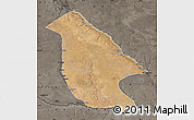 Satellite Map of Calai, darken, semi-desaturated