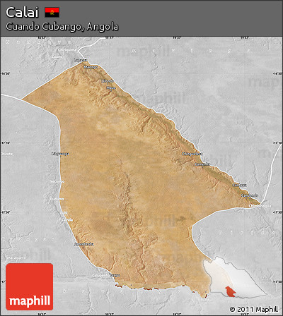 Satellite Map of Calai, lighten, desaturated