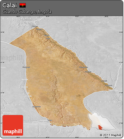 Satellite Map of Calai, lighten, desaturated