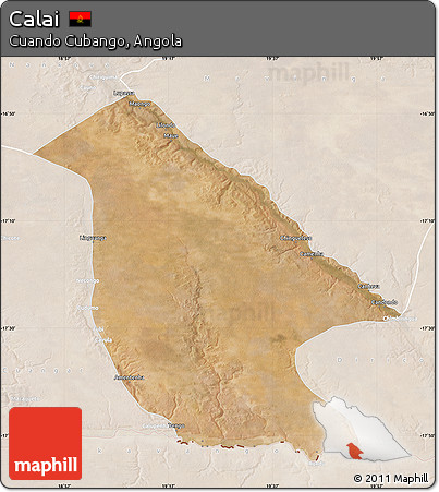 Satellite Map of Calai, lighten