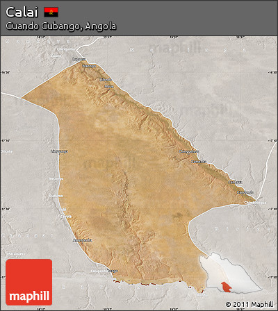 Satellite Map of Calai, lighten, semi-desaturated