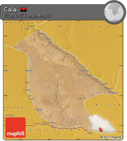 Satellite Map of Calai, physical outside