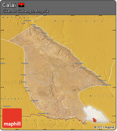 Satellite Map of Calai, physical outside