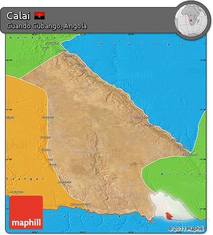 Satellite Map of Calai, political outside