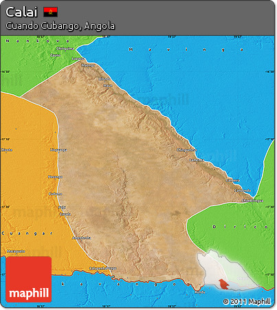 Satellite Map of Calai, political outside