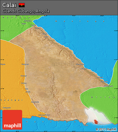 Satellite Map of Calai, political outside