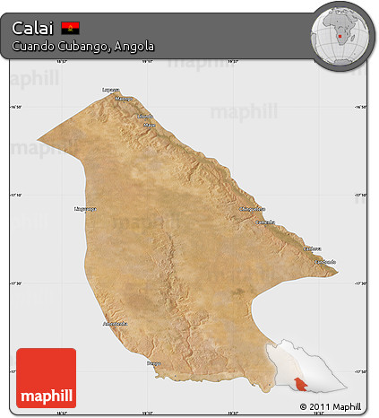 Satellite Map of Calai, single color outside