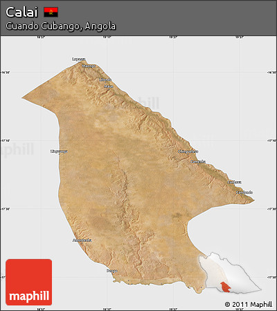 Satellite Map of Calai, single color outside
