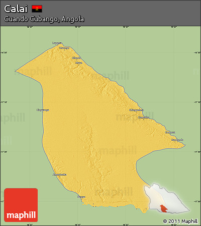 Savanna Style Map of Calai, single color outside
