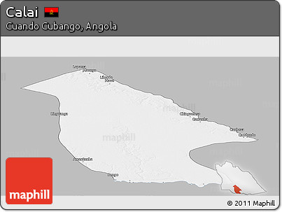 Gray Panoramic Map of Calai, single color outside