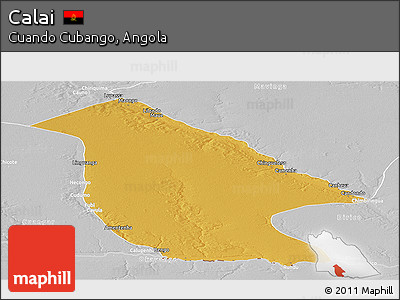 Physical Panoramic Map of Calai, lighten, desaturated