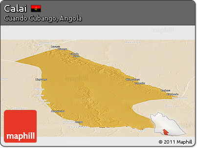 Physical Panoramic Map of Calai, lighten