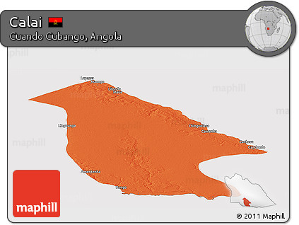Political Panoramic Map of Calai, cropped outside