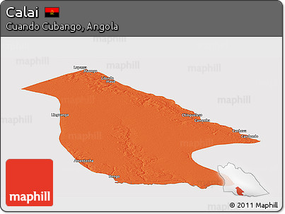 Political Panoramic Map of Calai, cropped outside