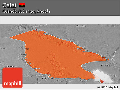 Political Panoramic Map of Calai, desaturated
