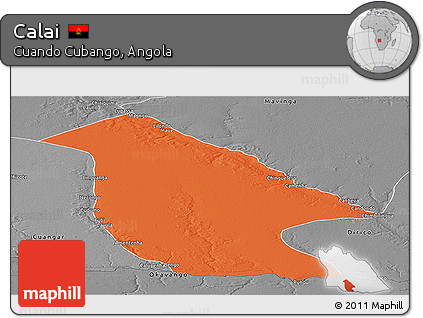 Political Panoramic Map of Calai, desaturated