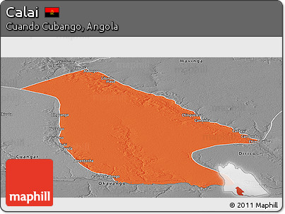 Political Panoramic Map of Calai, desaturated