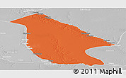 Political Panoramic Map of Calai, lighten, desaturated