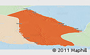 Political Panoramic Map of Calai, lighten