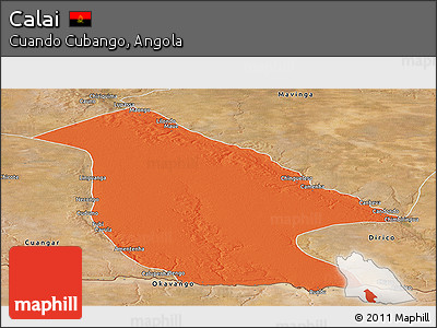Political Panoramic Map of Calai, satellite outside