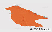 Political Panoramic Map of Calai, single color outside