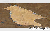 Satellite Panoramic Map of Calai, darken