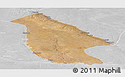 Satellite Panoramic Map of Calai, lighten, desaturated