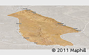 Satellite Panoramic Map of Calai, lighten, semi-desaturated