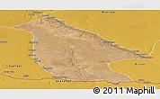 Satellite Panoramic Map of Calai, physical outside