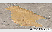 Satellite Panoramic Map of Calai, semi-desaturated