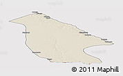 Shaded Relief Panoramic Map of Calai, cropped outside