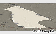 Shaded Relief Panoramic Map of Calai, darken
