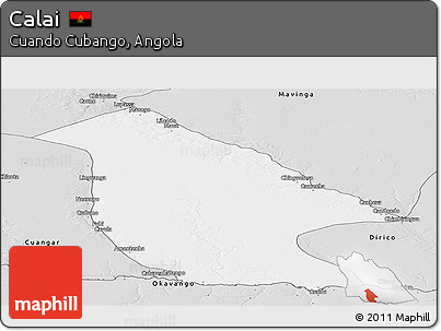 Silver Style Panoramic Map of Calai