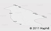 Silver Style Panoramic Map of Calai, single color outside