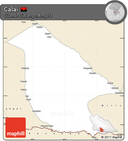 Classic Style Simple Map of Calai