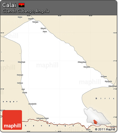 Classic Style Simple Map of Calai