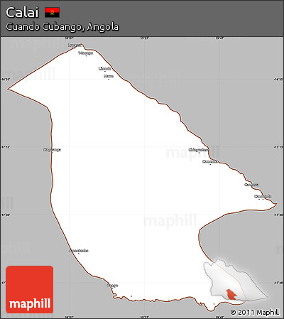 Gray Simple Map of Calai, cropped outside