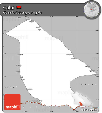 Gray Simple Map of Calai