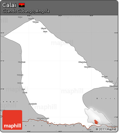 Gray Simple Map of Calai