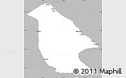 Gray Simple Map of Calai, single color outside