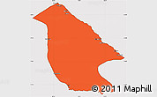 Political Simple Map of Calai, cropped outside