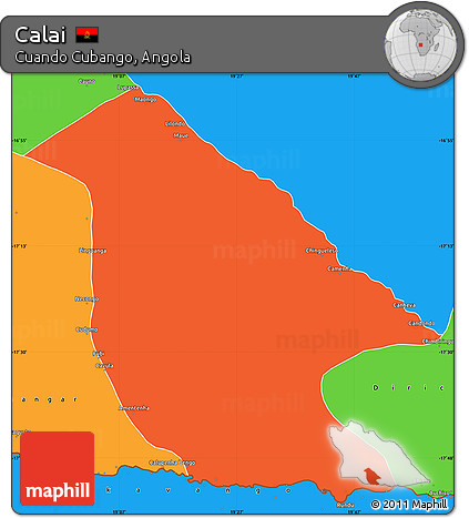 Political Simple Map of Calai
