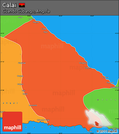 Political Simple Map of Calai