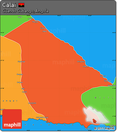 Political Simple Map of Calai