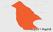 Political Simple Map of Calai, single color outside