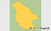 Savanna Style Simple Map of Calai, single color outside
