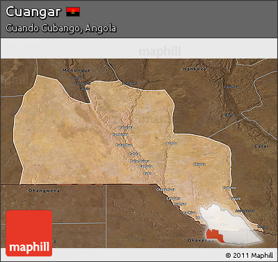 Satellite 3D Map of Cuangar, darken